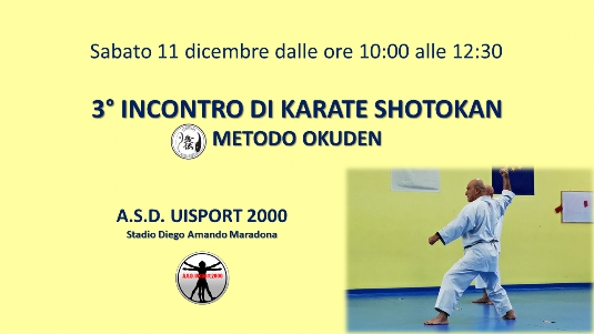 3° Incontro karate okuden sabato 11
